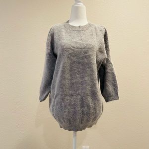 Women Grey Fuzzy Sweater